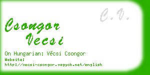 csongor vecsi business card