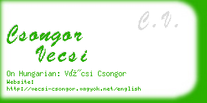 csongor vecsi business card